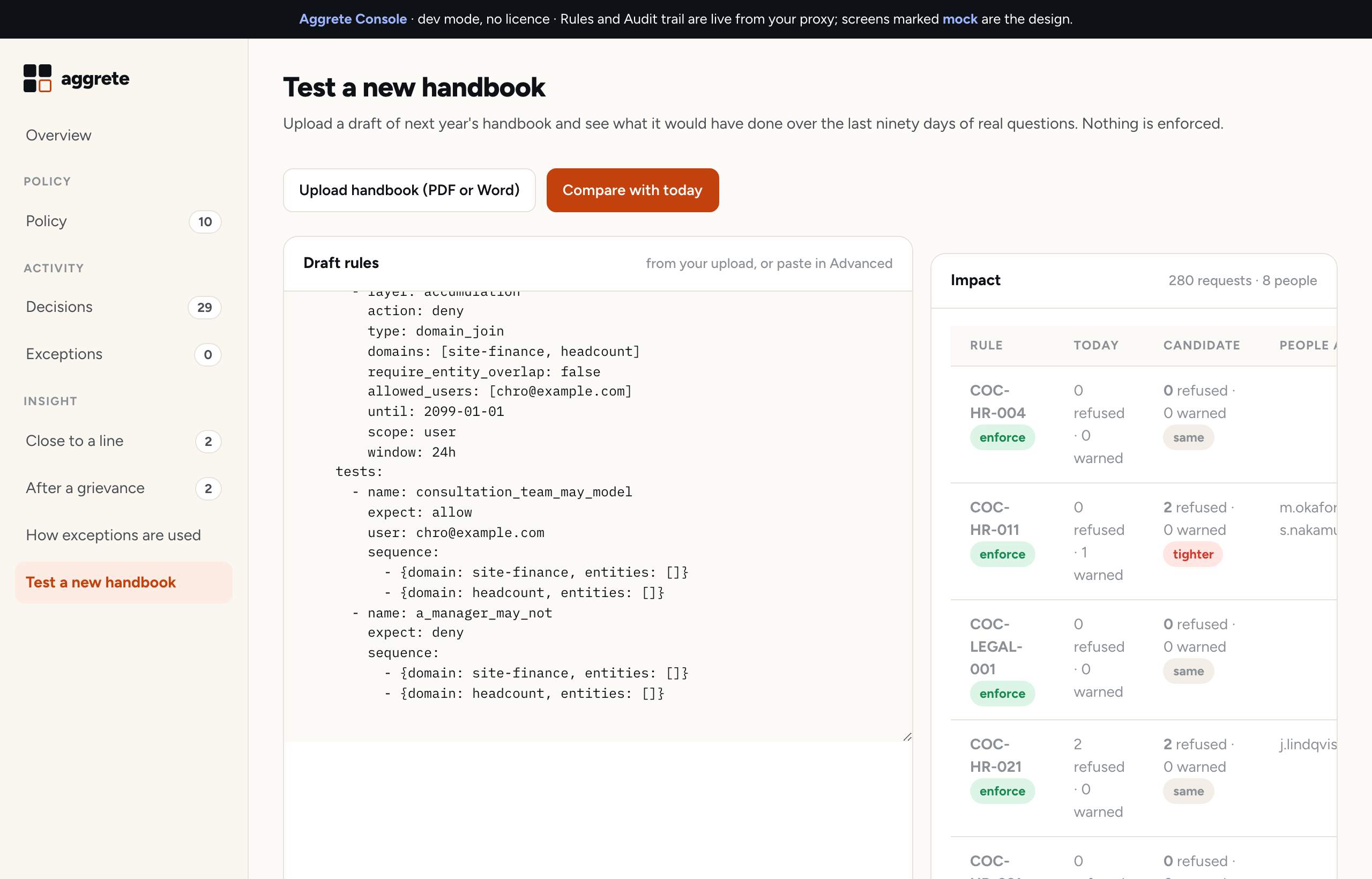 Aggrete Console: Test a new handbook